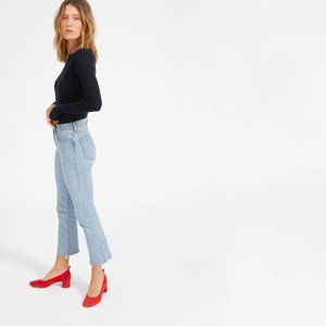 Everlane The Kick Crop Jean Light Blue Wash Size 27